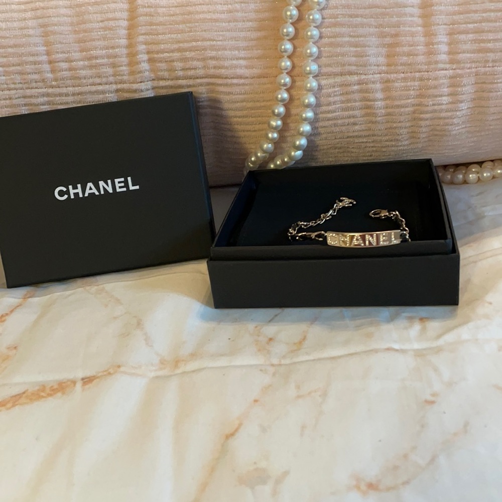 Chanel signature bracelet in muted gold